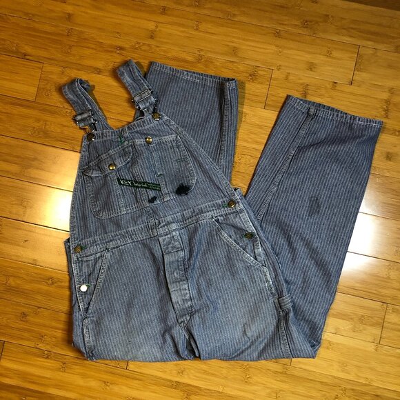 Vintage Key Herringbone Overalls American Classic Medium/Large - Picture 1 of 11